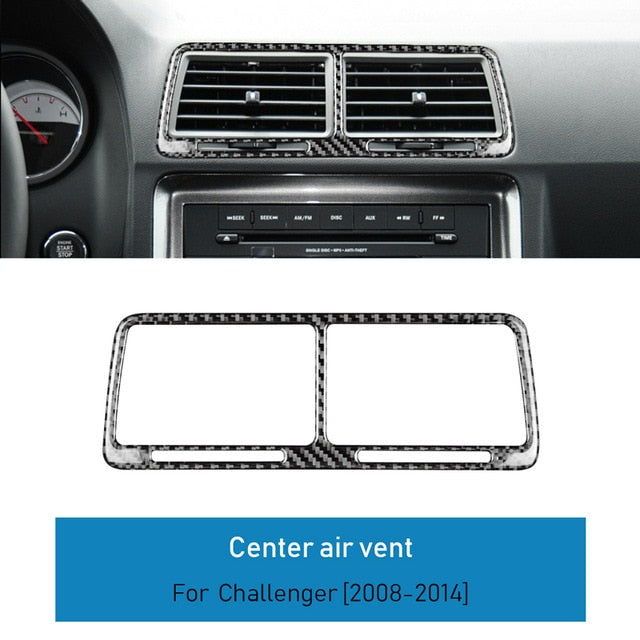 DynaCarbon™️ Carbon Fiber Center Air Vent Surround for Dodge Challenger 2008-2014