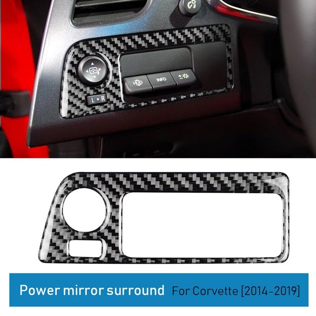 DynaCarbon™️ 4 PCS Driver Side Air Outlet Panel Surround Kit for Chevrolet Corvette 2014-2019