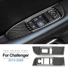 DynaCarbon™️ Carbon Fiber Window Control Trim Overlay for Dodge Challenger 2015-2022