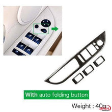 DynaCarbon™️ Carbon Fiber Car Window Control Frame Trim Overlay for BMW E60 5 Series 2008-2010