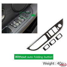 DynaCarbon™️ Carbon Fiber Car Window Control Frame Trim Overlay for BMW E60 5 Series 2008-2010