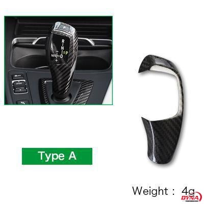 DYNACARBON™️ CARBON FIBER LHD GEARSHIFT KNOB COVER TRIM Overlay FOR BMW