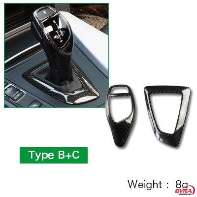 DYNACARBON™️ CARBON FIBER LHD GEARSHIFT KNOB COVER TRIM Overlay FOR BMW