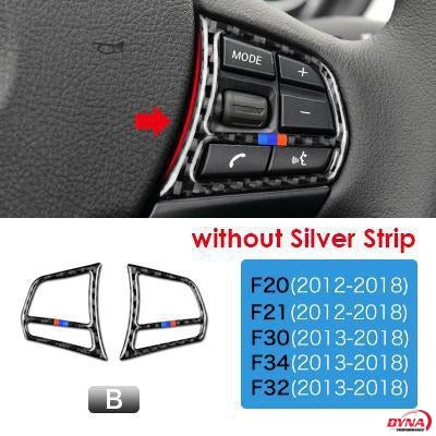 DynaCarbon™️ Carbon Fiber Steering Wheel Trim Overlay for BMW F20 F21 F30 F34 F32