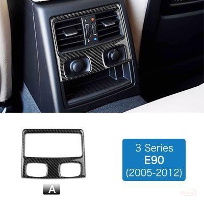  JmorCO Upgrade Carbon Fiber Compatible with BMW e90 Rear Seat Air  Conditioner Sticker-B Set : Automotive