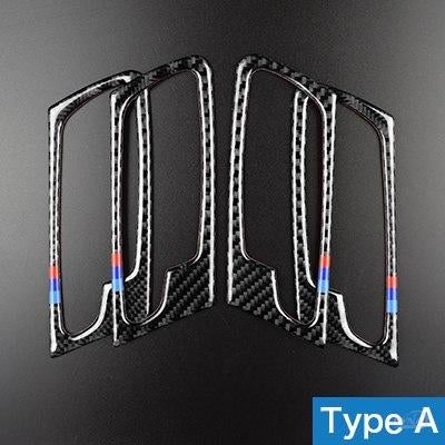 DynaCarbon™️ 4 PCS Full Set Carbon Fiber Door Handle Trim Overlay for BMW E70 X5 E71 X6