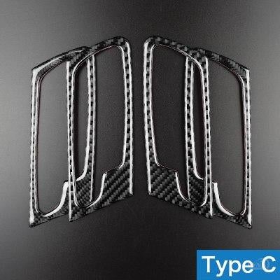 DynaCarbon™️ 4 PCS Full Set Carbon Fiber Door Handle Trim Overlay for BMW E70 X5 E71 X6