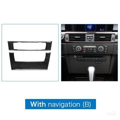 DynaCarbon™️ Carbon Fiber Control Panel Trim Overlay for BMW 3 Series E90 E92 E93