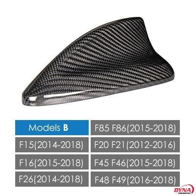 DynaCarbon™ Carbon Fiber Shark Fin Antenna Cover Overlay for BMW E46 E60 E90 E92 F20 F30 F10 F34 G30 M2 F15 F16