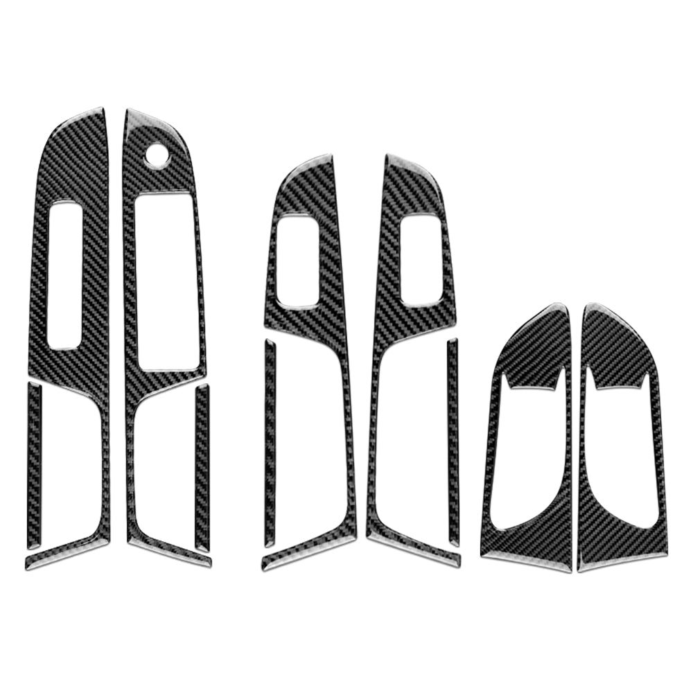 DynaCarbon™ 7 PCS Carbon Fiber Front/Rear Door Trims For Subaru WRX 2015-2016