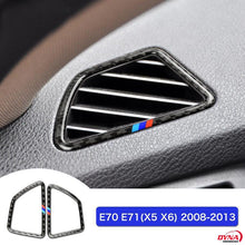 DynaCarbon™️ Carbon Fiber LHD Air Conditioning Outlet Frame Trim Overlay Car for BMW E70 X5 E71 X6